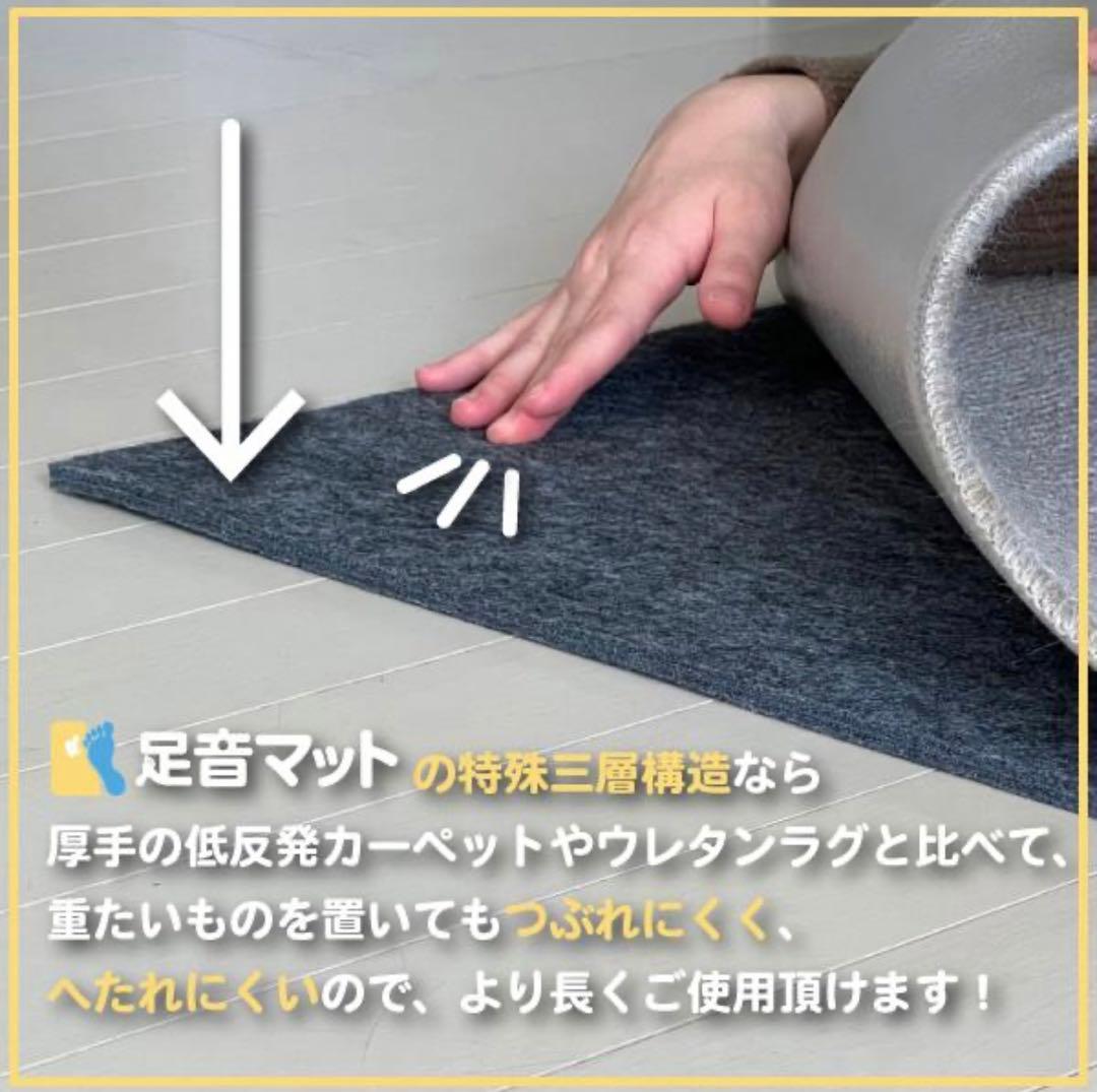 防音マット 足音マット 防音・防振 1000×500mm 厚さ7mm