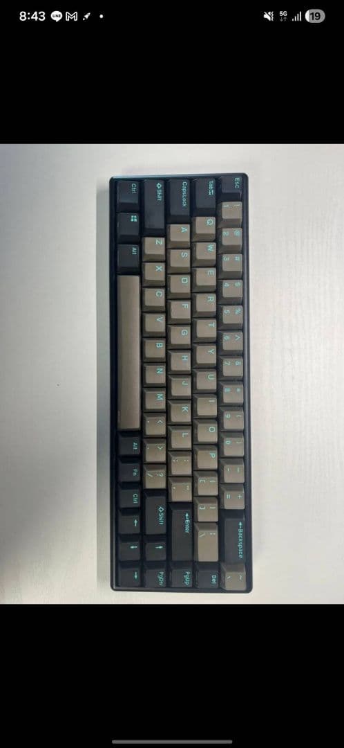 コンパクトキーボード ダークブルー ベージュ