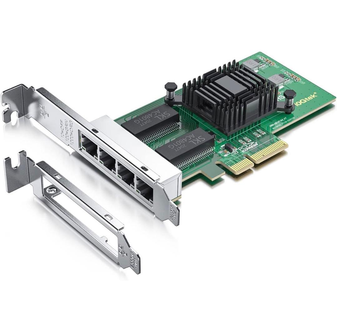 拡張カード 12192 10Gtek Intel I350 4-RJ-45