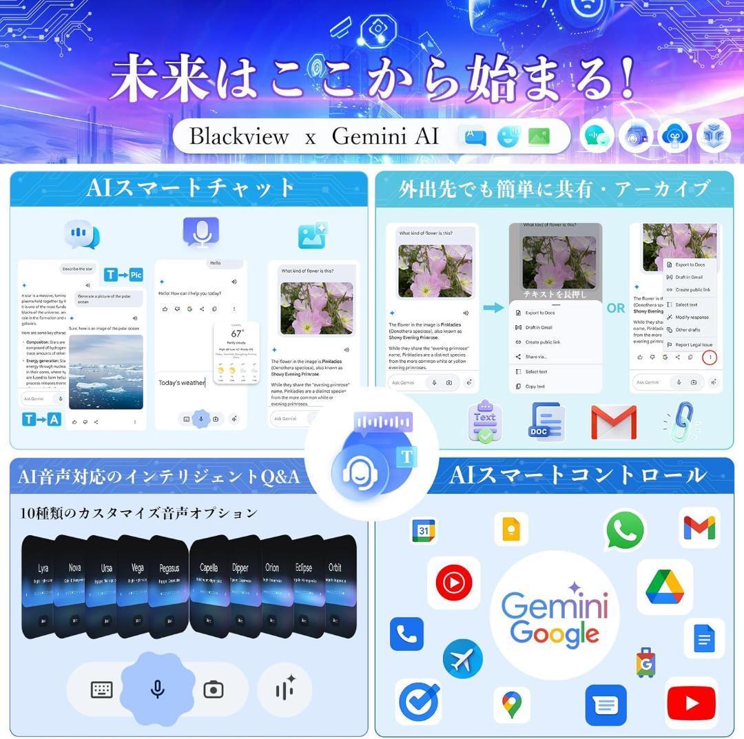 【Android 15 タブレット 12インチ 2K IPS大画面】 Black