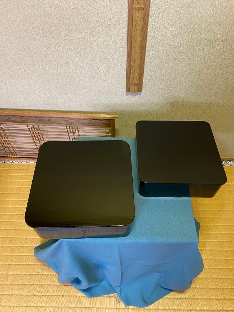 茶道具/炭手前 神御敷 一双 炭斗 炭取り 一閑塗り