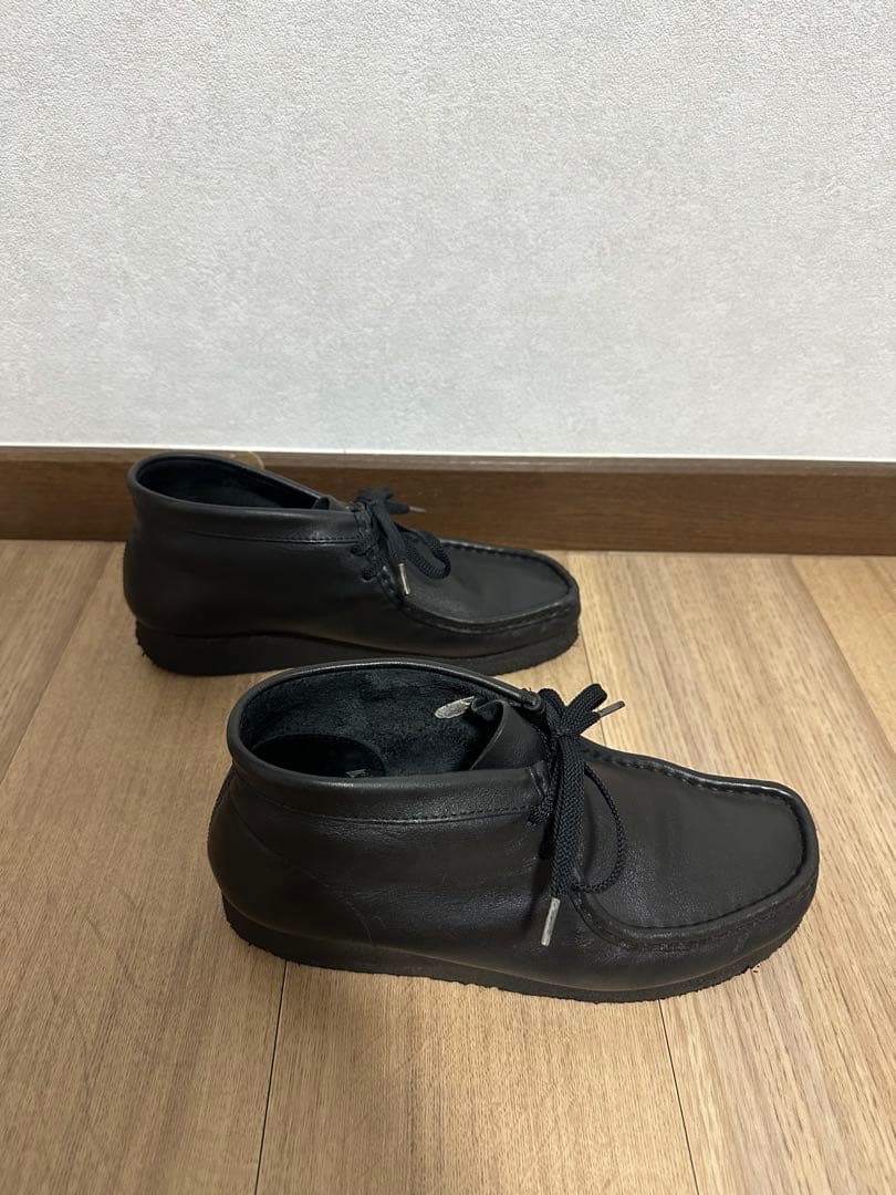 クラークス　ワラビー　レザー　ブーツ　US7.5 ブラック