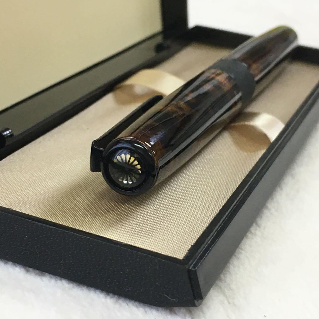 新品 廃盤 トンボ ズーム 高級 水性ボールペン ハバナ 505 べっ甲 菊紋
