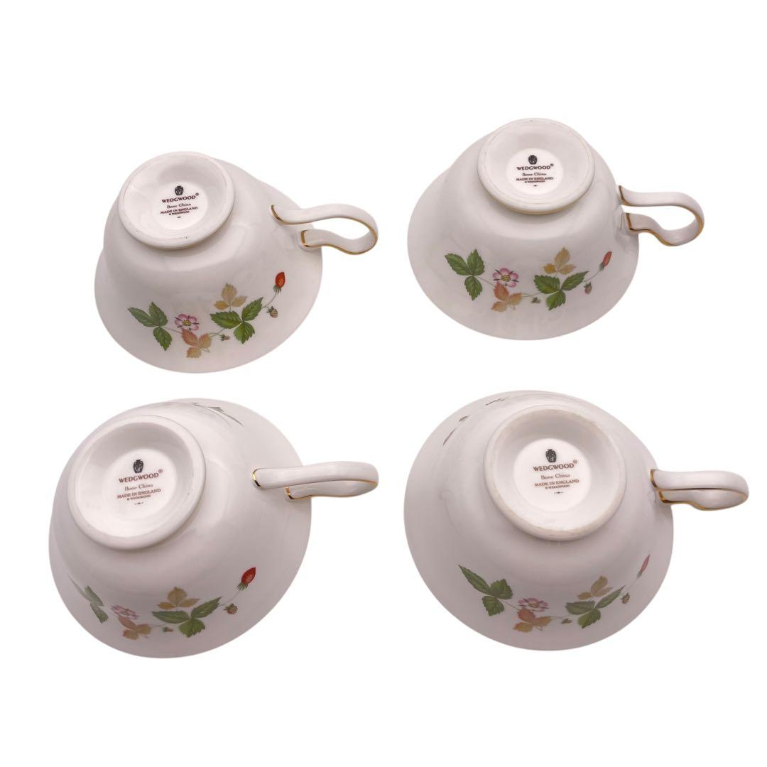 【美品】ウェッジウッド ワイルドストロベリー プレート＆カップ 4セット　まとめ