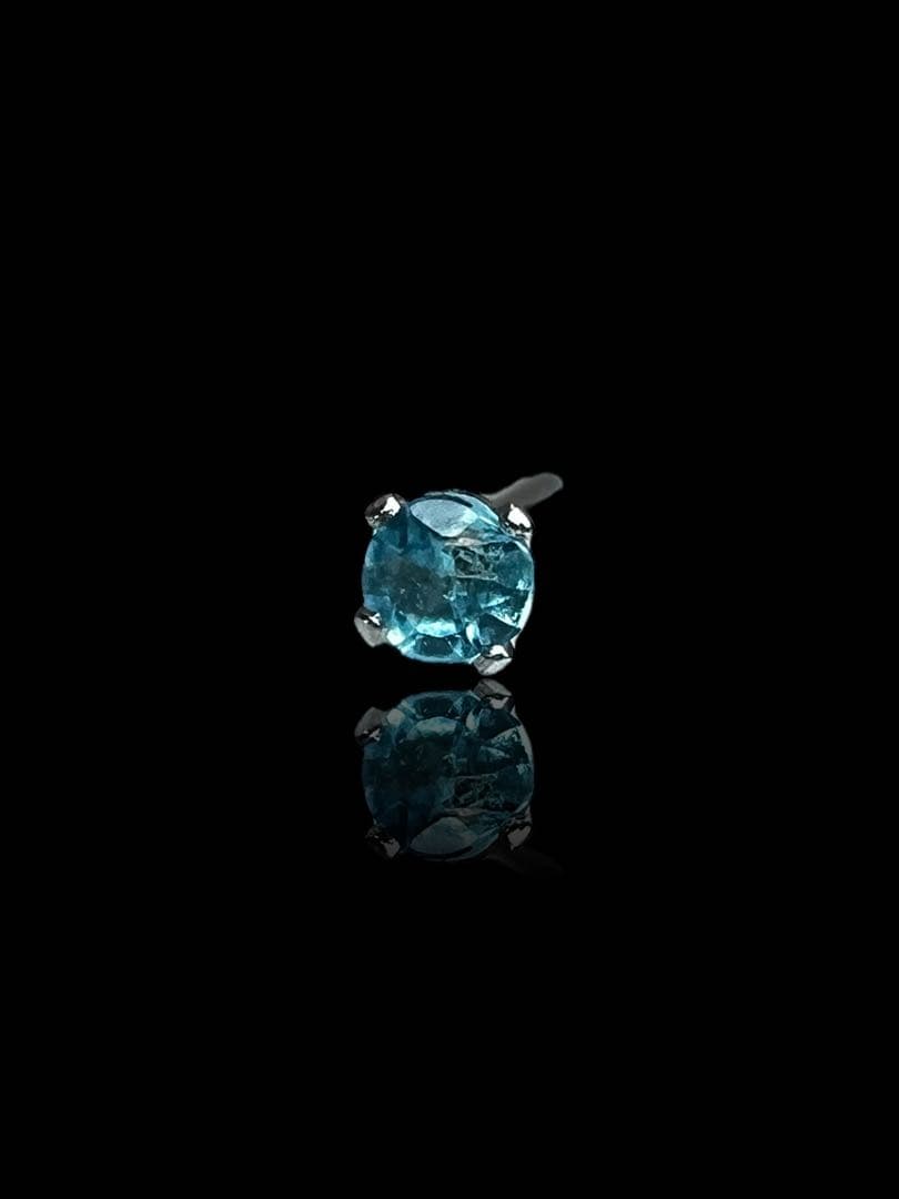 パライバトルマリン　ブラジル産　 セカンドピアス　ピアス　片耳