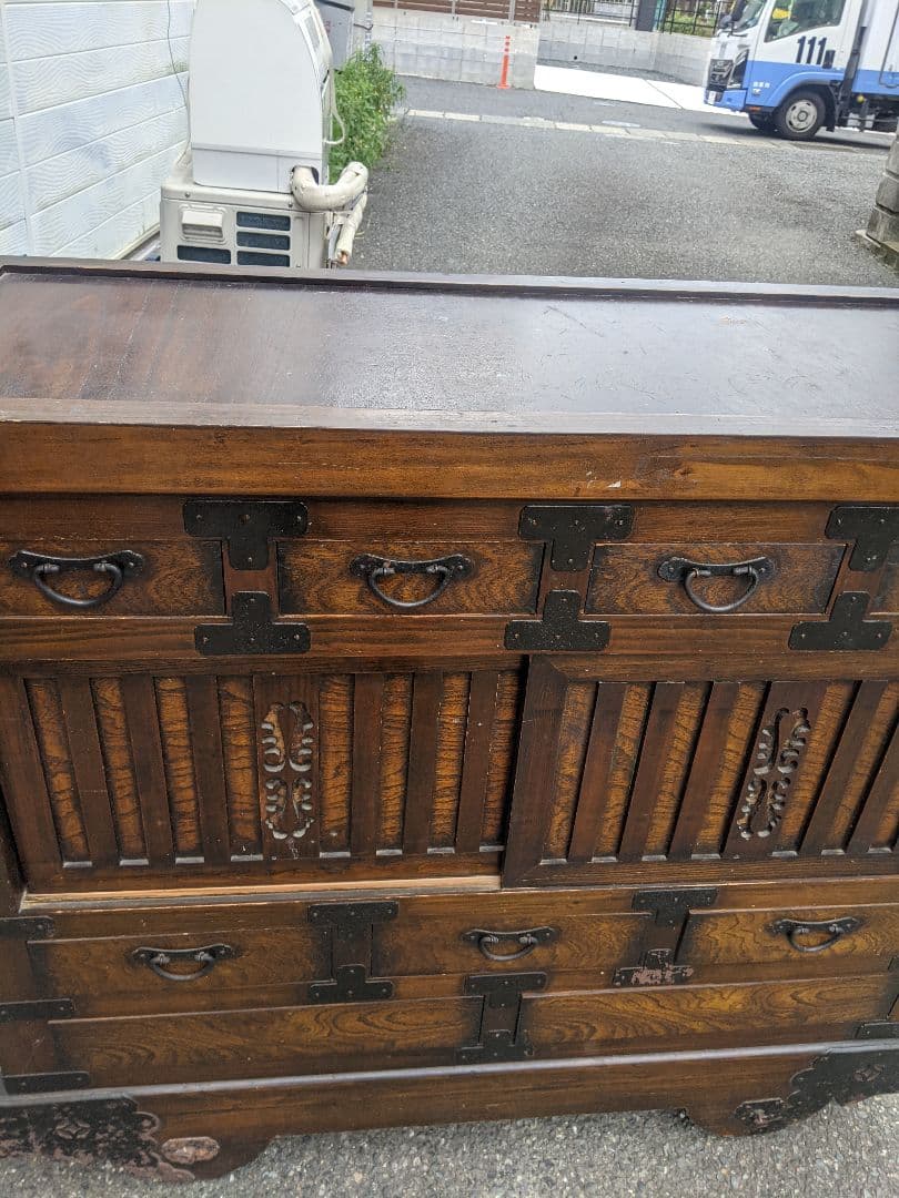 断捨離時代家具　時代箪笥　車箪笥 薬箪笥 和箪笥 アンティーク