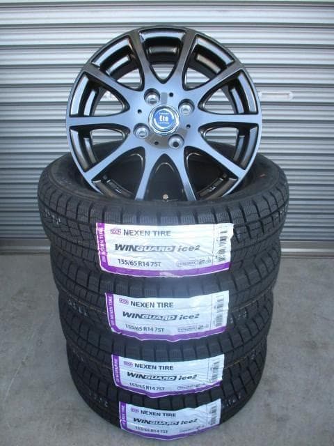 新品スタッドレスセット☆155/65R14☆軽自動車　タント・スペーシア