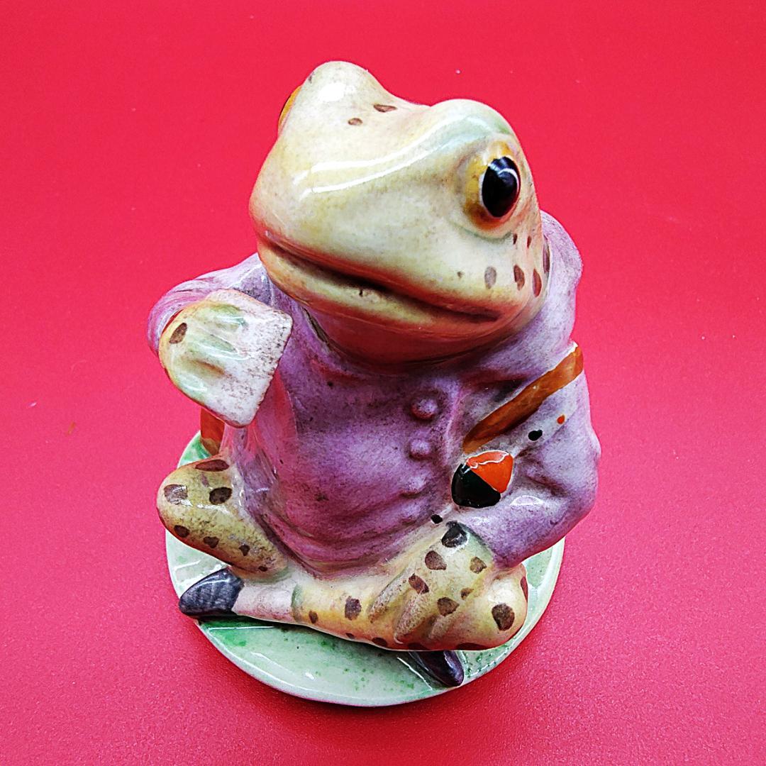 【BP2 ゴールドオーバル】BESWICK フィギュア かえる ピーターラビット