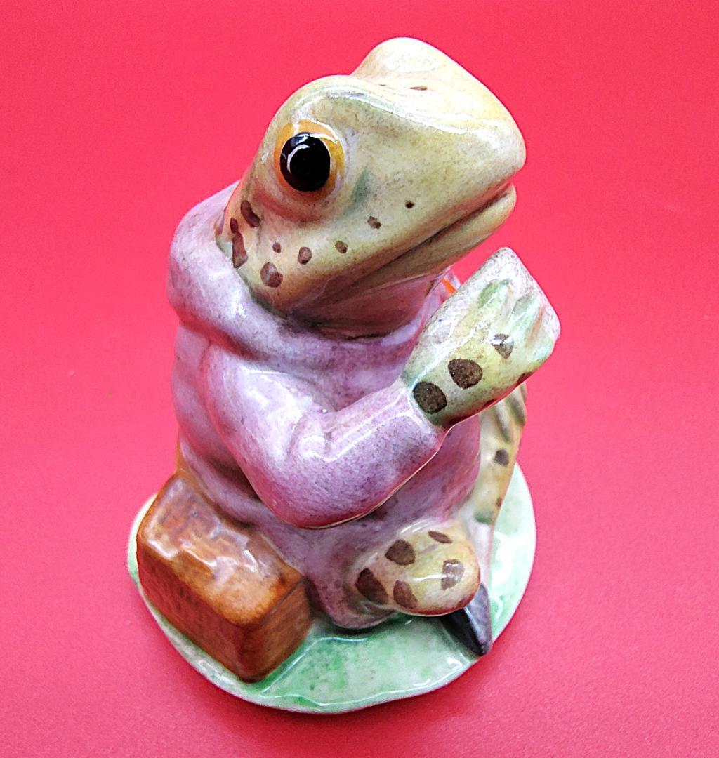 【BP2 ゴールドオーバル】BESWICK フィギュア かえる ピーターラビット