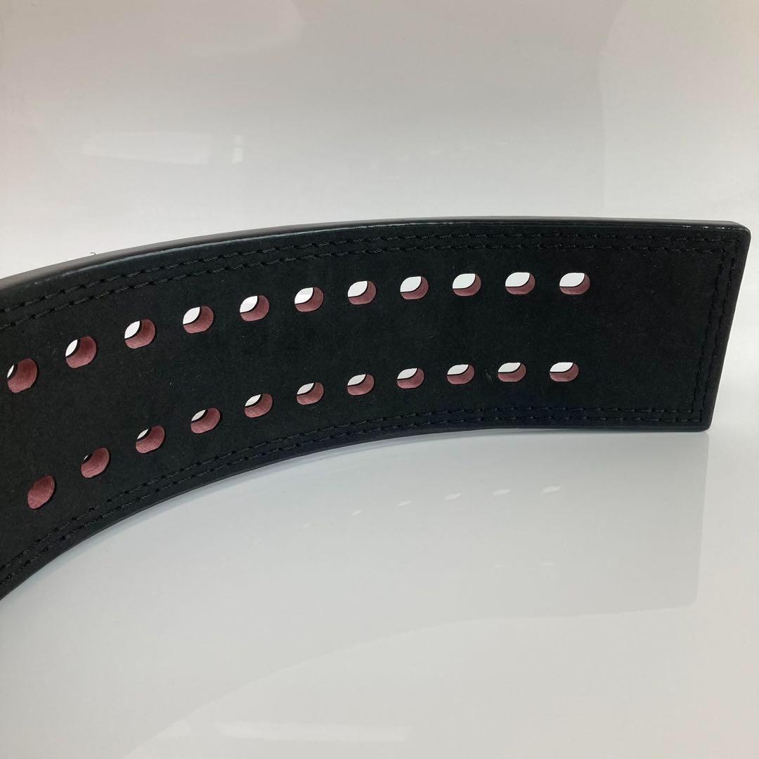 訳有 パワーベルト レバーアクション 本革 ALL BLACK ワンタッチ可変式