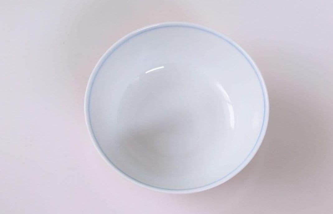 深川製磁　丸紋外赤　お茶碗