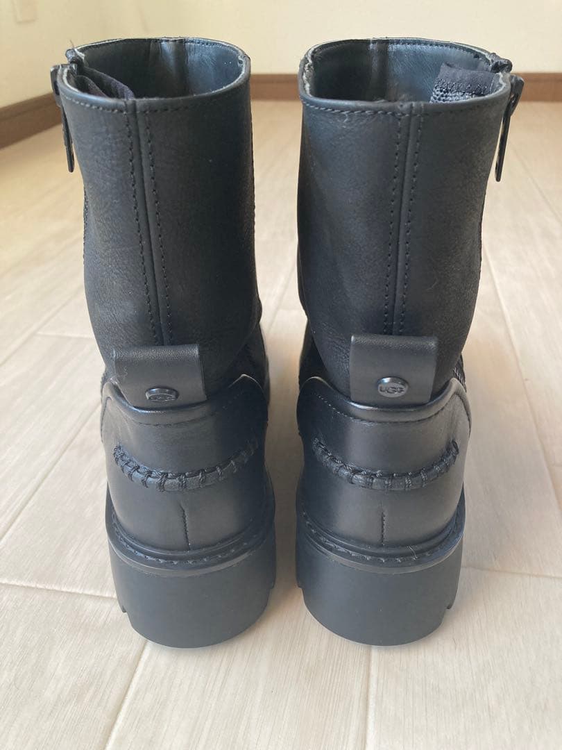 美品✨UGG POLK アグ ポークレザーショートブーツ/サイドジップ25cm