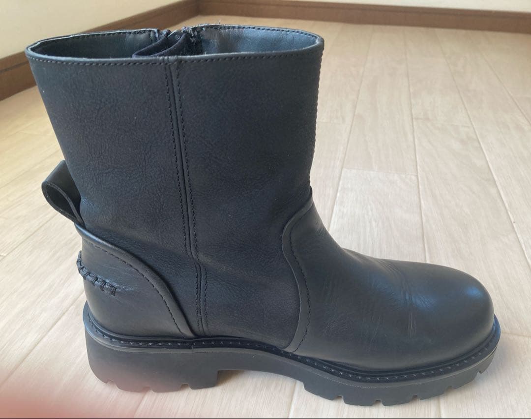 美品✨UGG POLK アグ ポークレザーショートブーツ/サイドジップ25cm