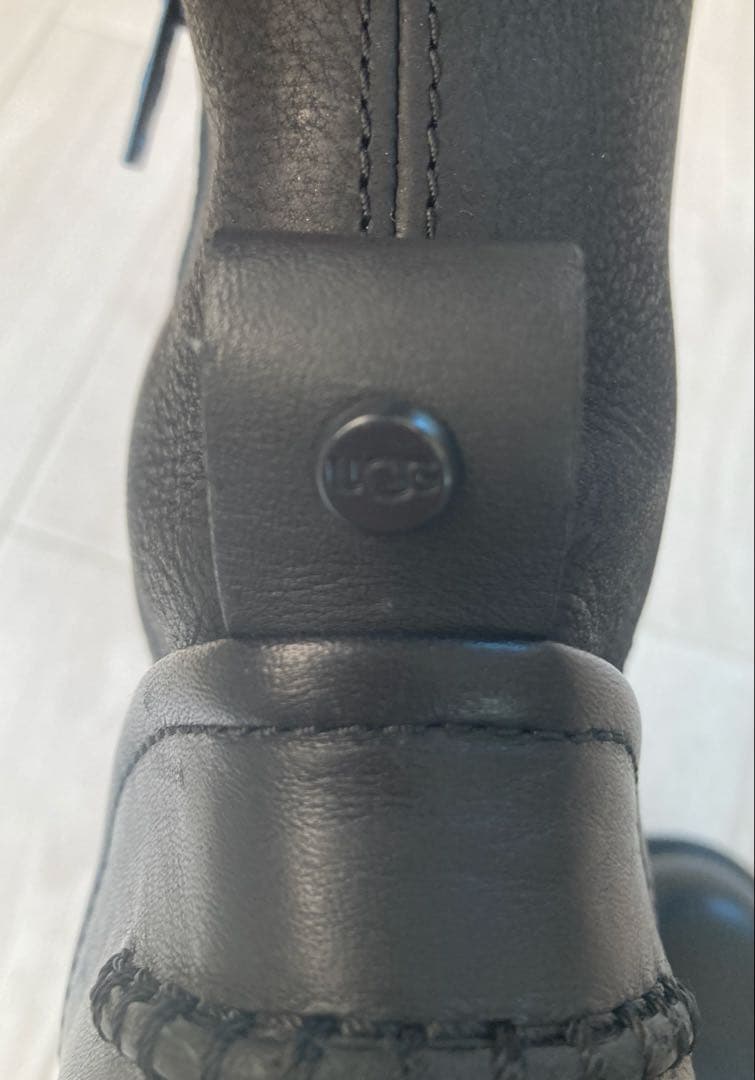 美品✨UGG POLK アグ ポークレザーショートブーツ/サイドジップ25cm