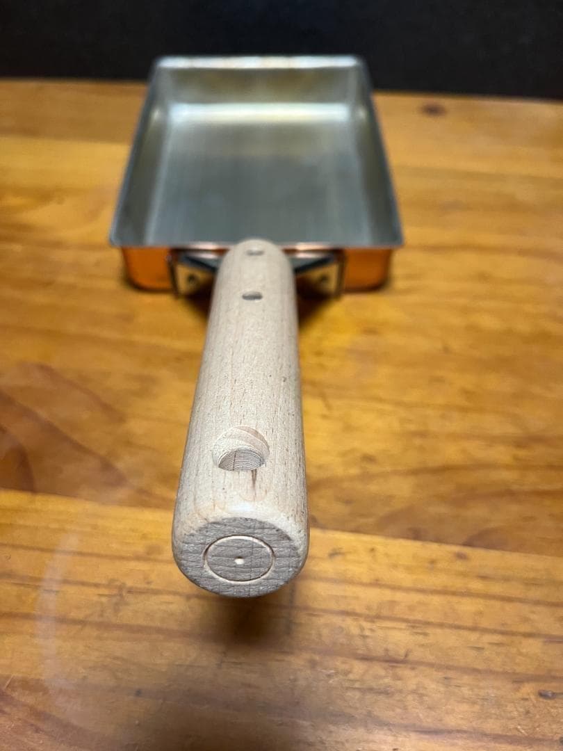 【ほぼ未使用】　EPON エポン　純銅製　卵焼き器　持ち手（天然木）