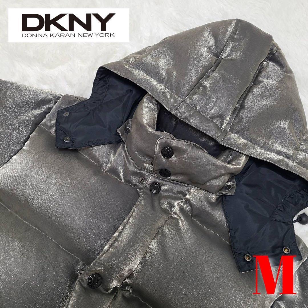 ダナキャランDKNY メタリック シルバー ダウンジャケット ヴィンテージ90s