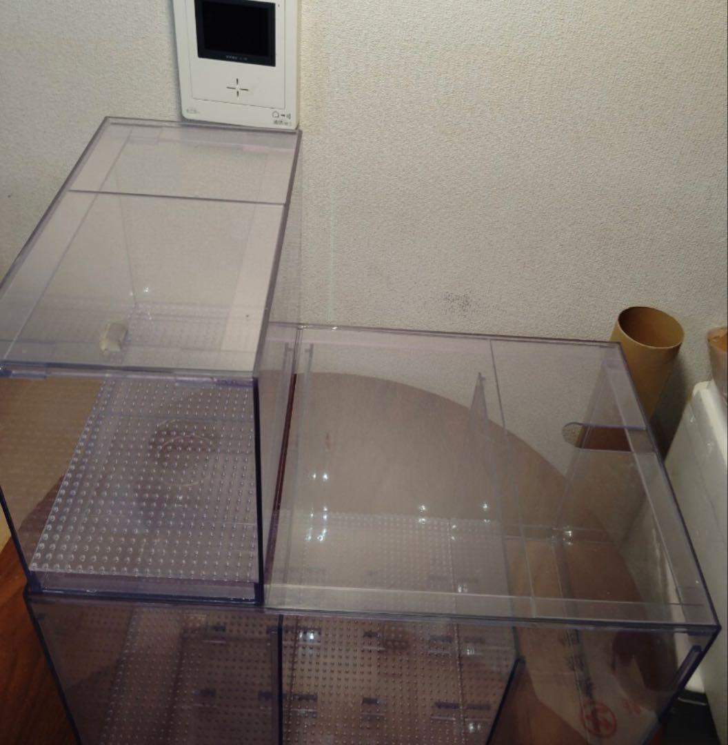 未使用長期保管品 塩ビ濾過槽 約45×28×Ｈ30（ウールBOX設置時約50)