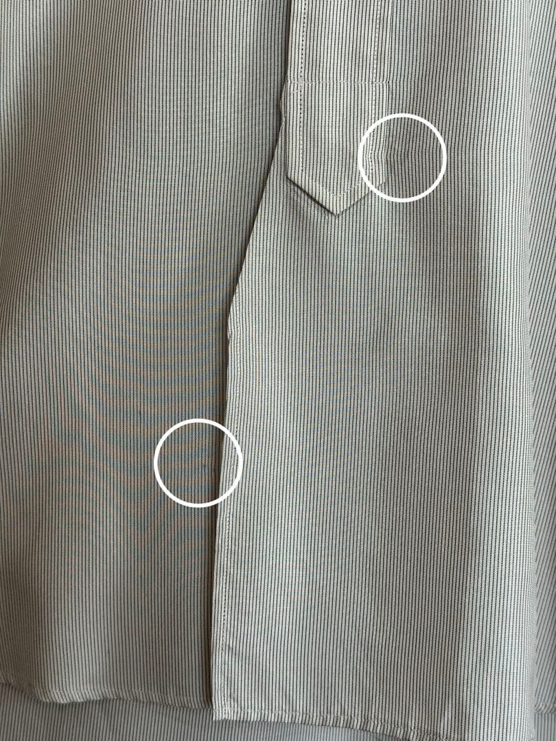COMOLI ストライプ バンドカラーシャツ size 0