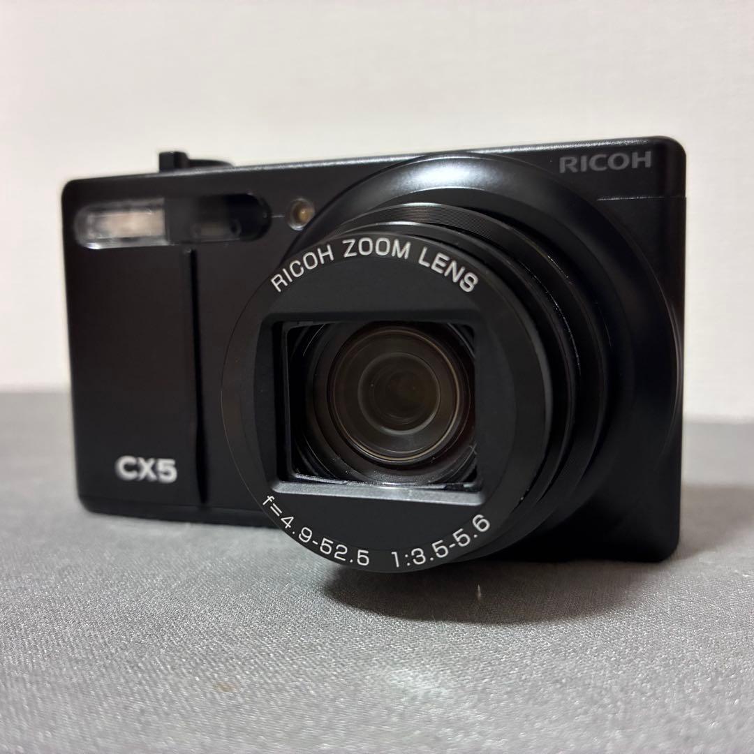 RICOH CX5 リコー デジカメ オールド コンデジ ブラック SDカード付