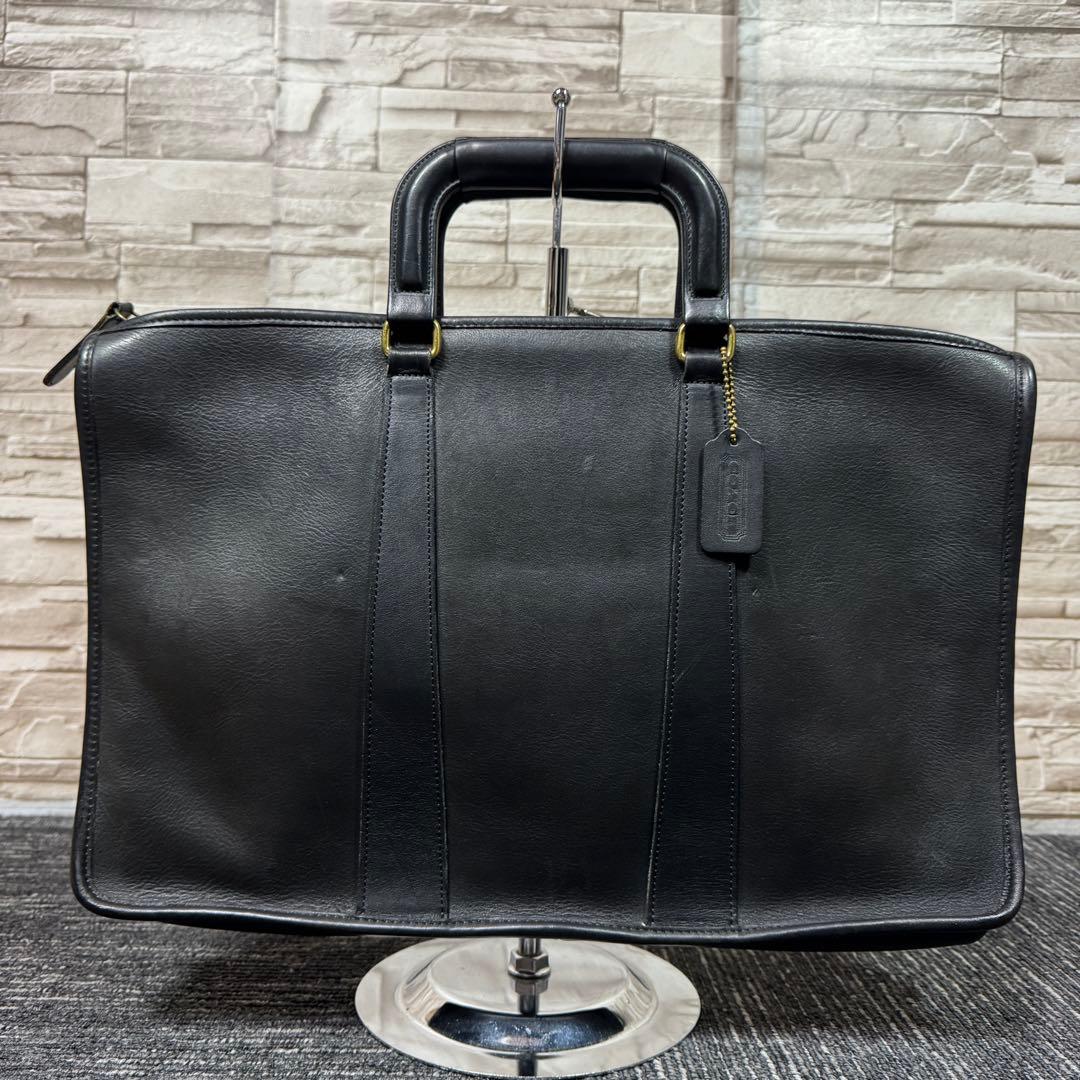 COACH オールドコーチ グラブタンレザー ビジネスバッグ ブラック 5286