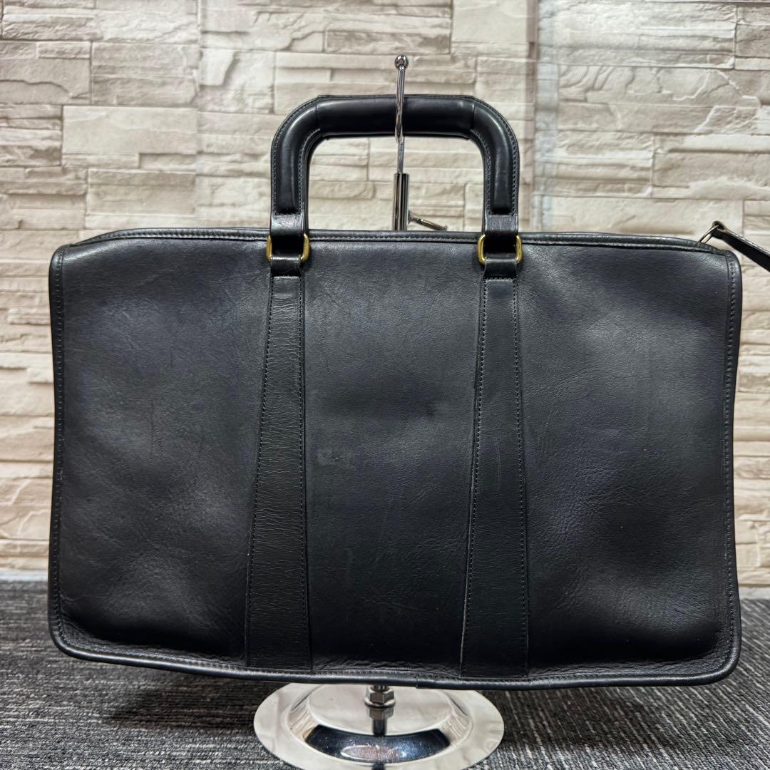 COACH オールドコーチ グラブタンレザー ビジネスバッグ ブラック 5286