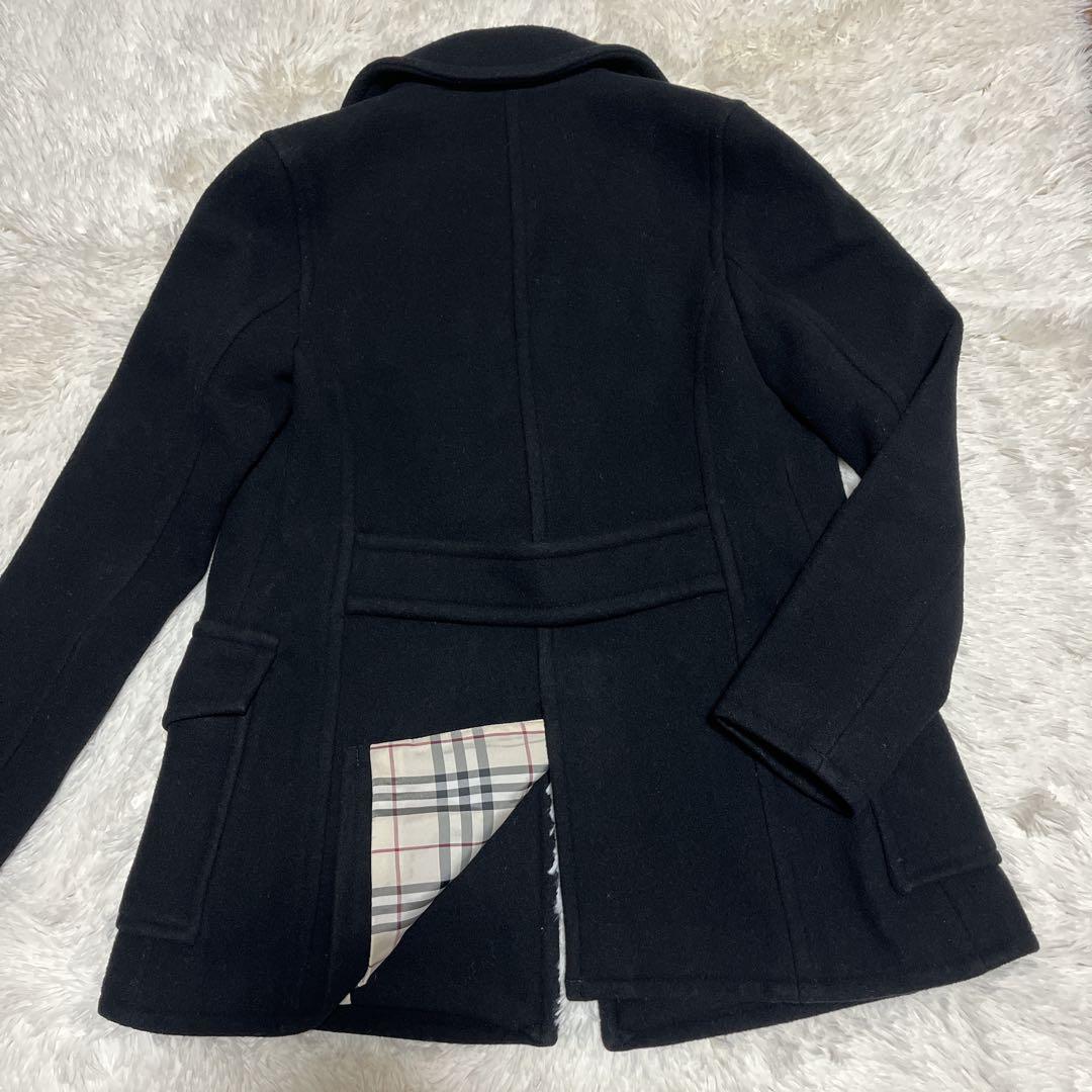 【美品】BURBERRY LONDON ブルーレーベル Pコート ブラック
