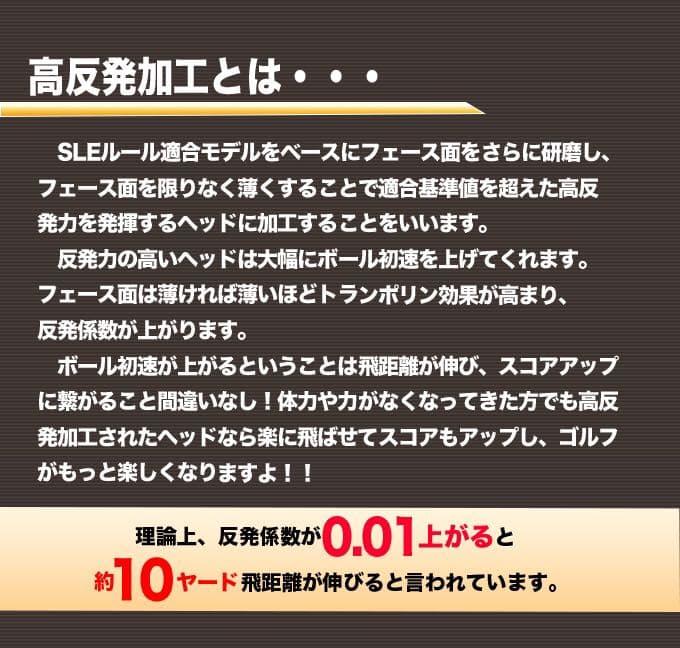 ★左 高反発加工済適合ヘッド　日本一404Y飛んだ! マキシマックス ブラック2