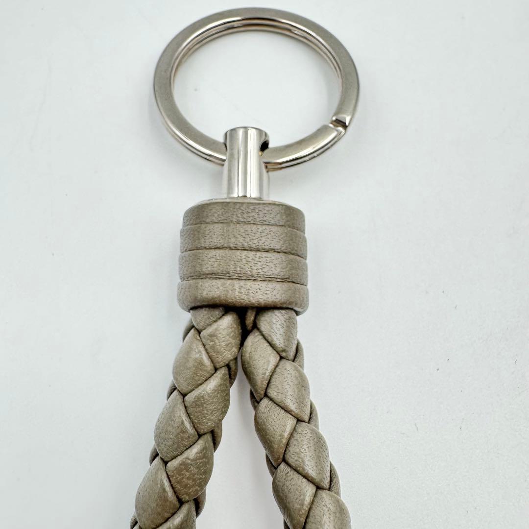 極美品✨BOTTEGA VENETA キーリング　グレージュ　本革