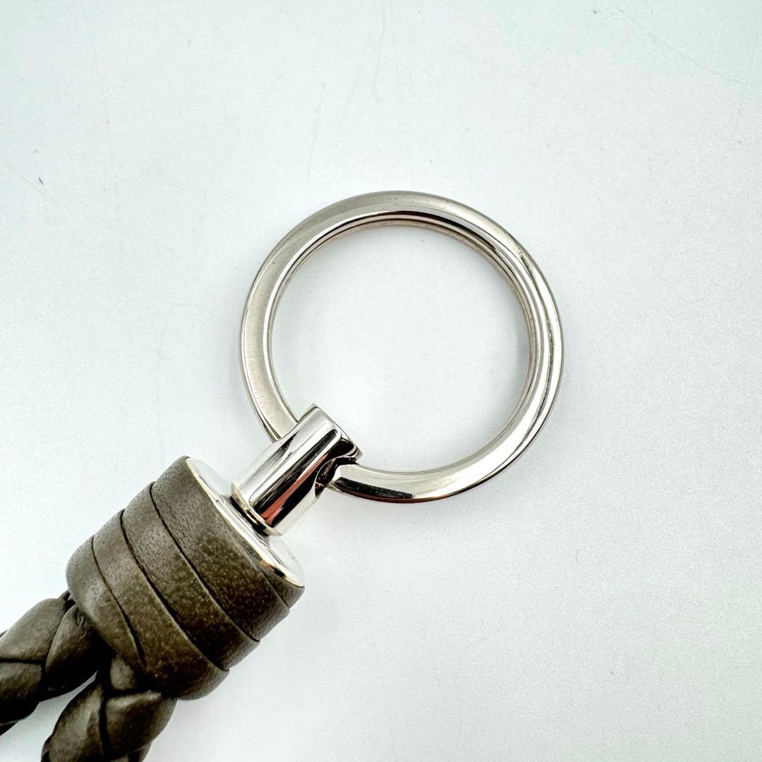 極美品✨BOTTEGA VENETA キーリング　グレージュ　本革