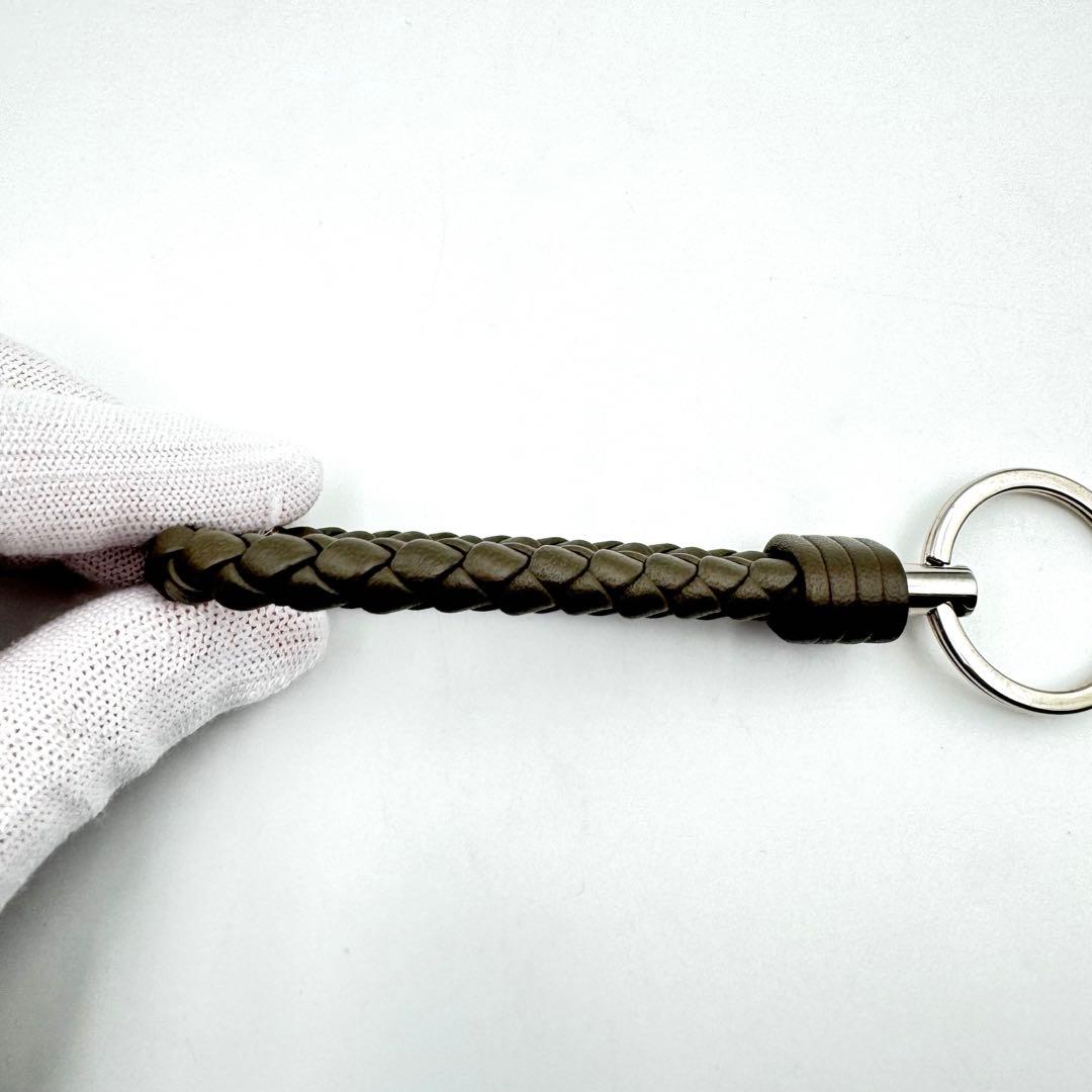 極美品✨BOTTEGA VENETA キーリング　グレージュ　本革