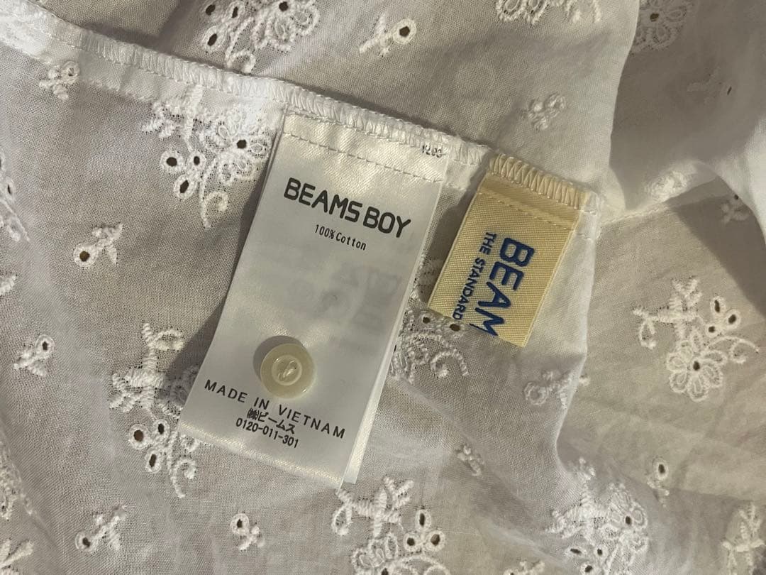 BEAMS BOY ホワイトキャミソール　レイヤード
