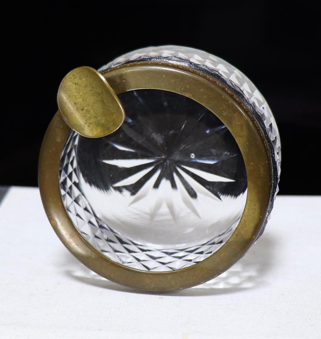 オールド・バカラ 珍品 1890年 丸型 ブロンズ装飾 灰皿 ディアマン ビゾー