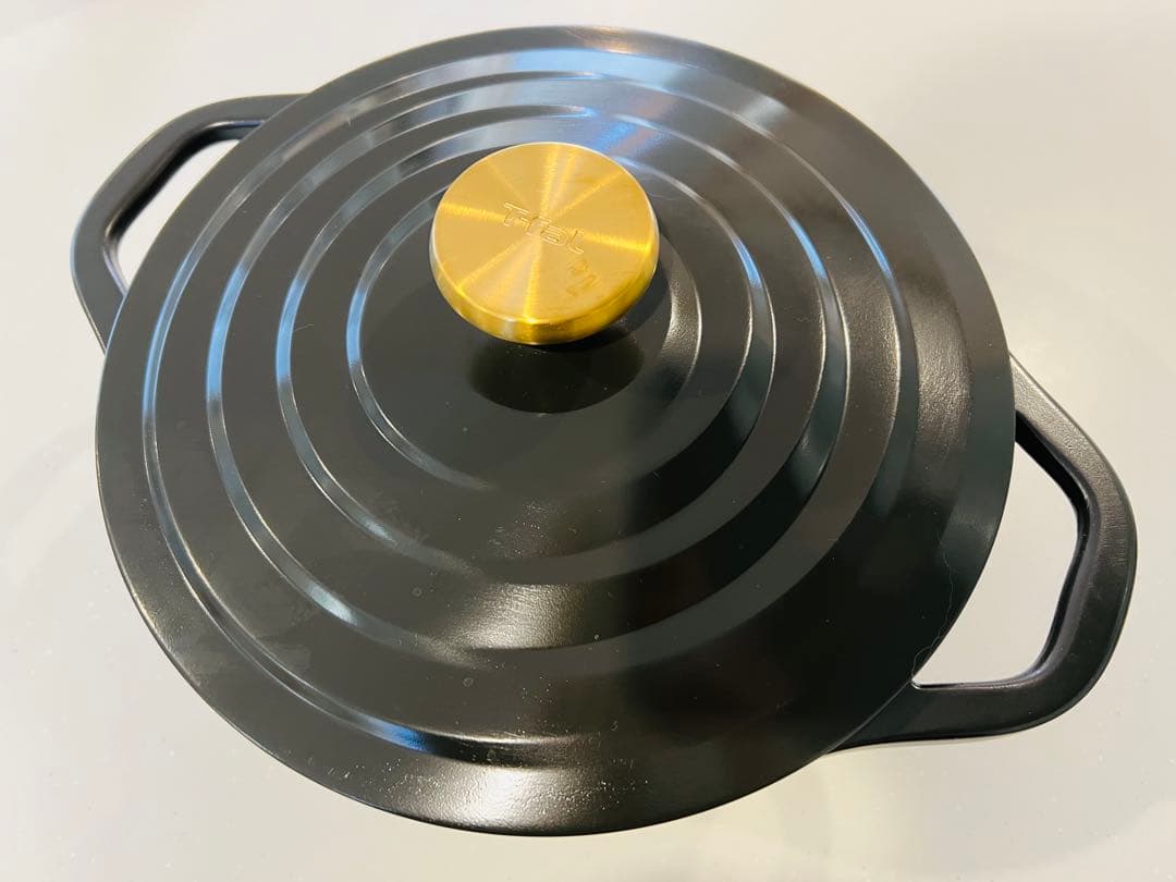 【値下げ】新品未使用　ティファール　エアココット　限定チャコールグレー　24㌢
