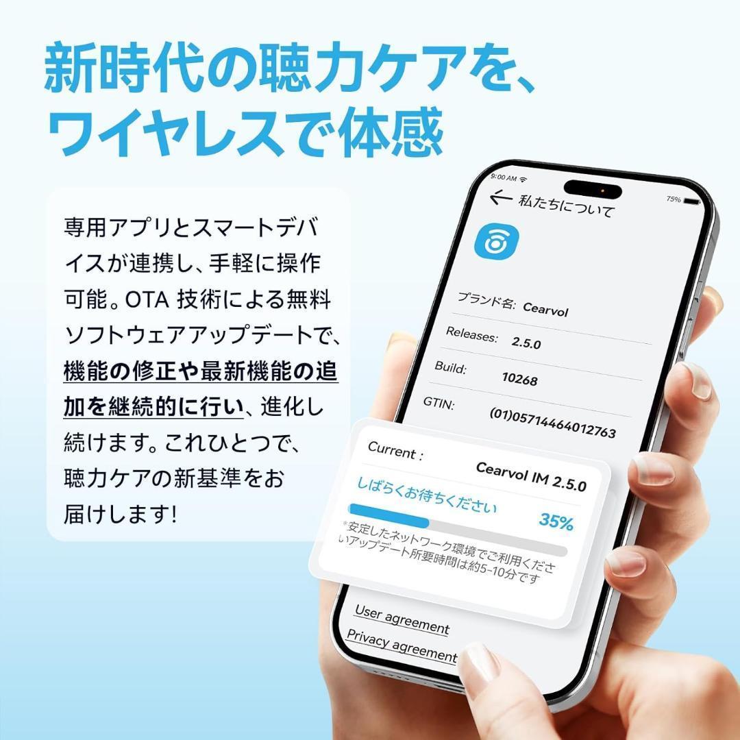 大特価！Cearvol 集音器 Bluetooth5.3 ワイヤレスイヤホン型