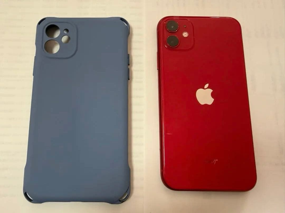 Apple iPhone 11 (RED) 美品 箱、付属品、ケース付