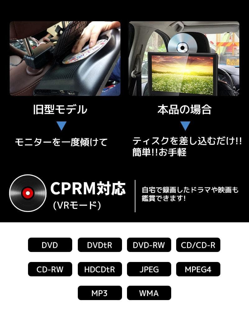 夏のセール 車載用モニター DVDプレイヤー 11.6インチ 後部座席1013C