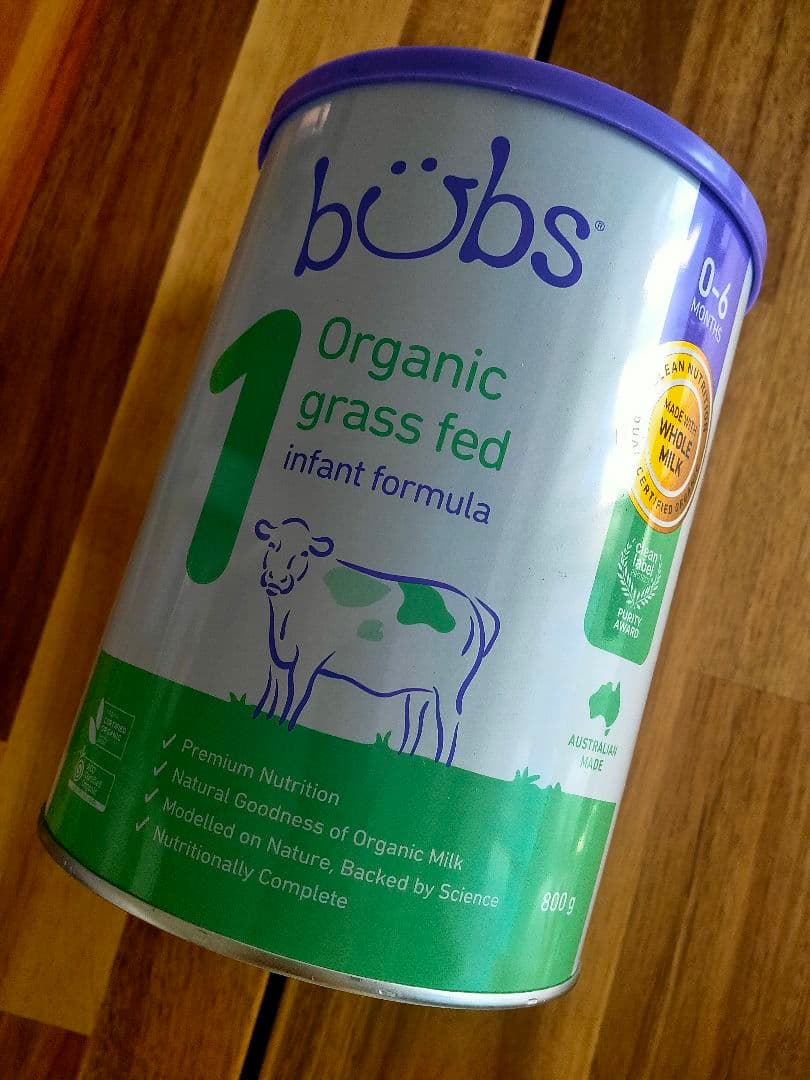 bubs オーガニックグラスフェッド粉ミルク 800g【5缶セット】