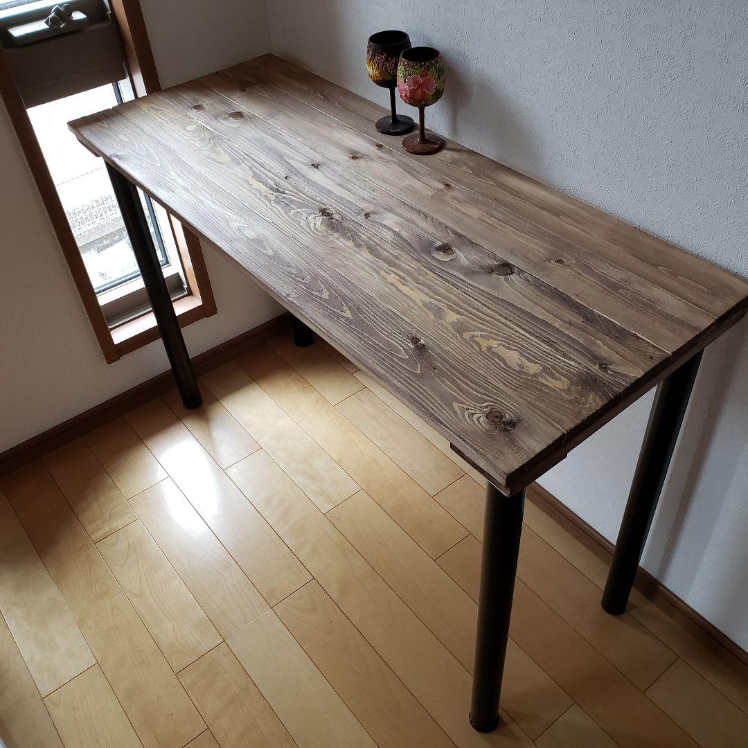 110×36 カウンターテーブル　アンティーク　ウォールナットワックス仕上げ