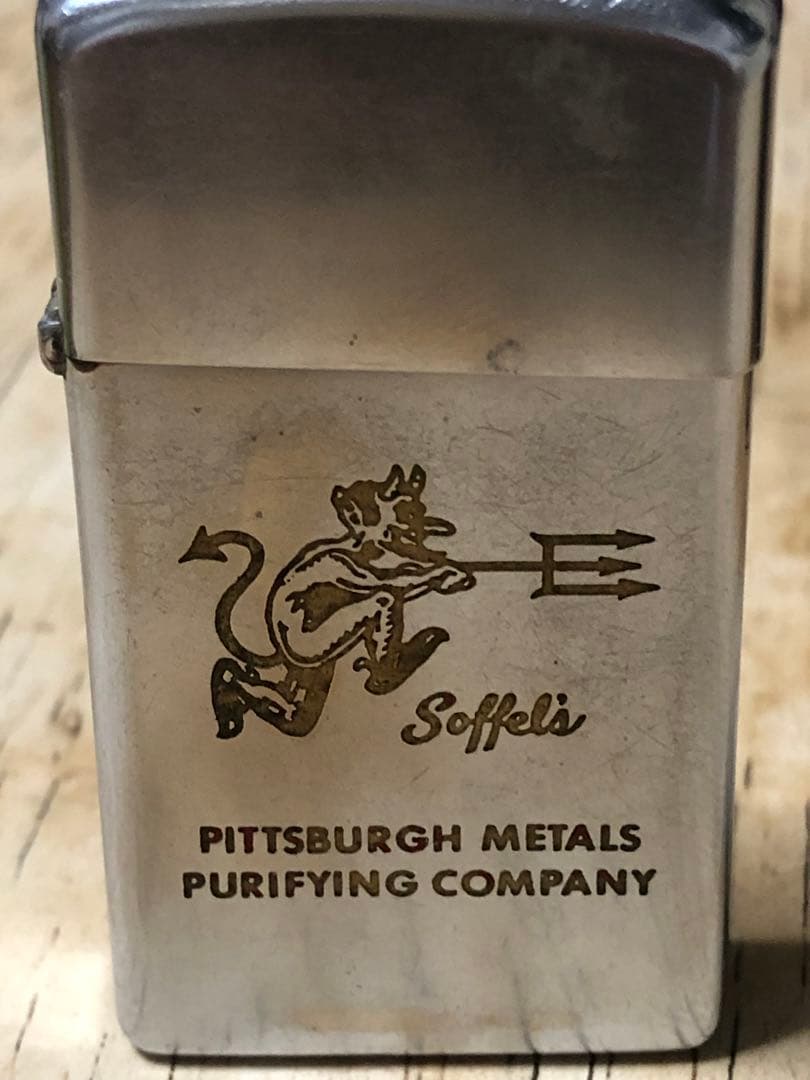 ビンテージ 60s デビル　悪魔　ZIPPO アドバタイジング　ライター　スカル