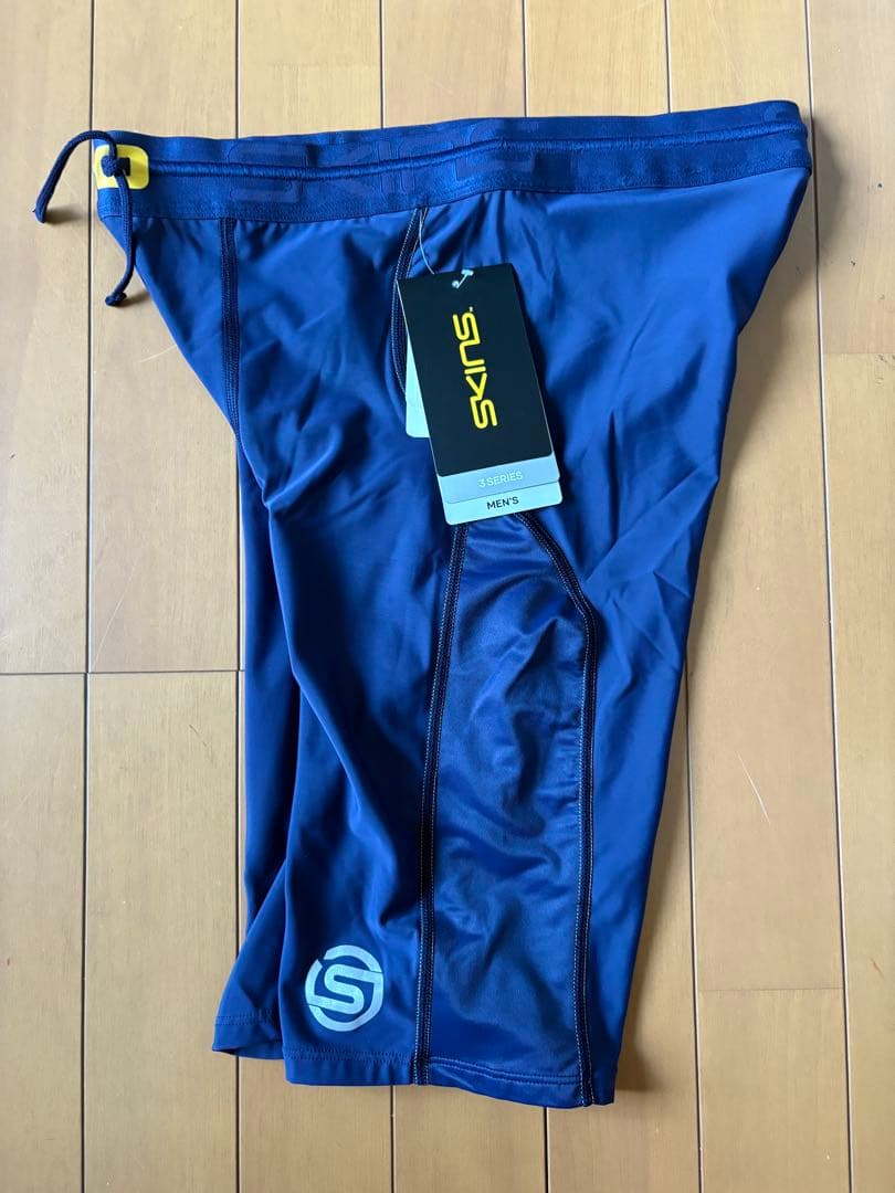 スキンズSKINS着圧コンプレッション SERIES-3ハーフタイツネイビーXL