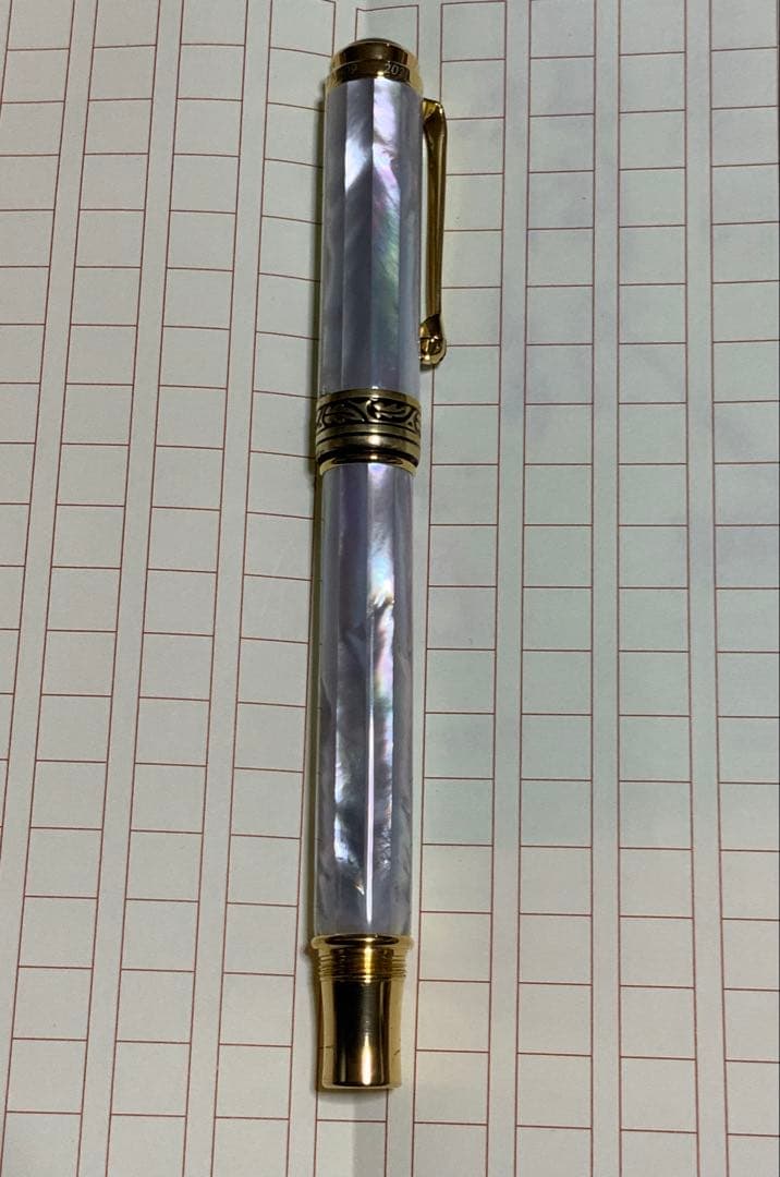 Xezo white mother of pearlの美しい万年筆 おまけあり