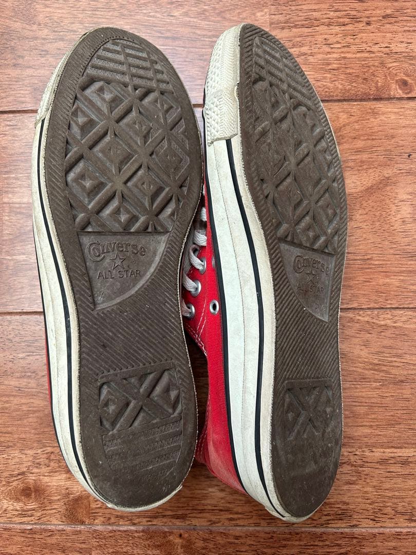 ALL STAR 赤 キャンバス スニーカーMade in USA 90s