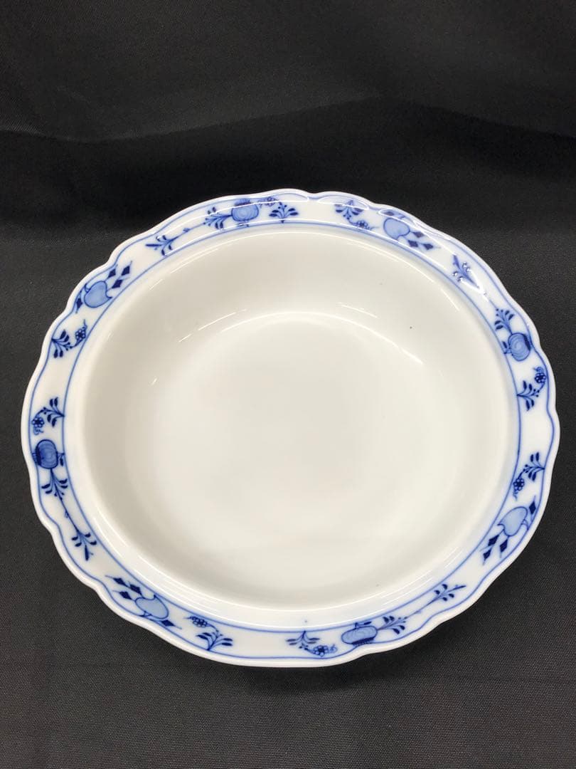 【レアUSED】meissen マイセン　ブルーオニオン　蓋付　蓋物