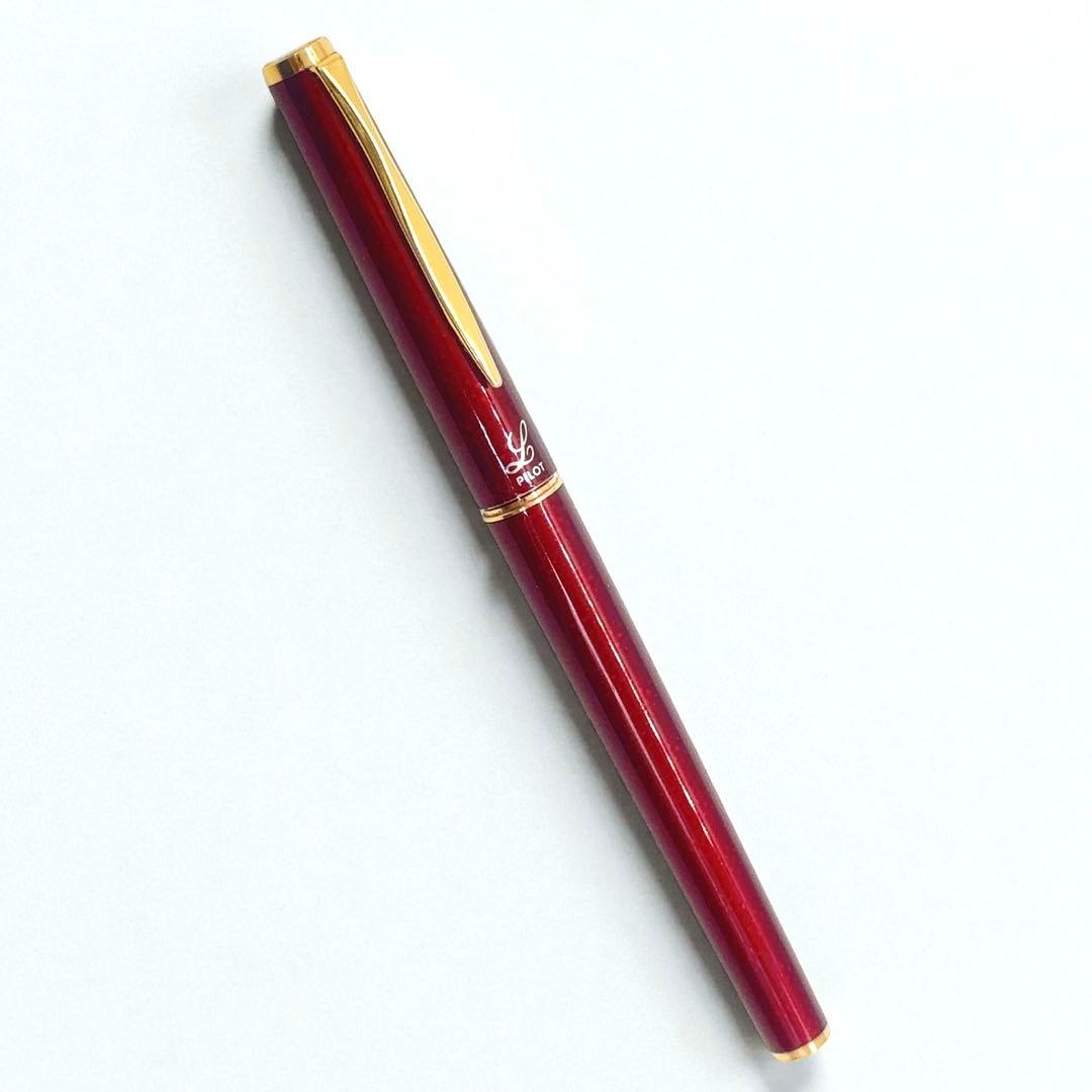 【初期型+美品】PILOT パイロット レディー 万年筆 メタリックレッド