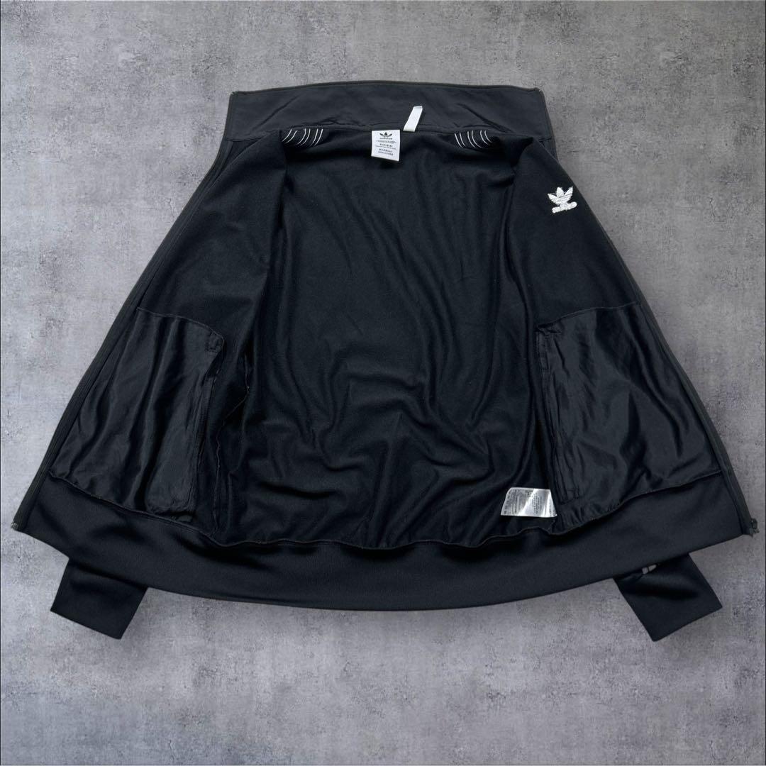 極美品 アディダス ファイヤーバード トラックジャケット 黒　白　2XL ロゴ