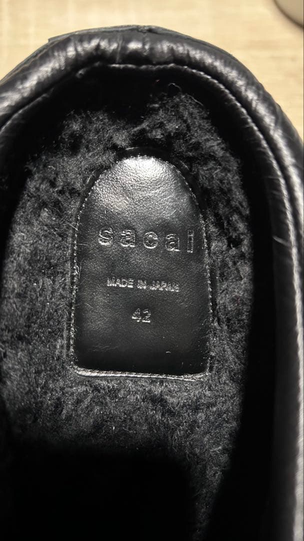sacai スリッポン 42 ブラック