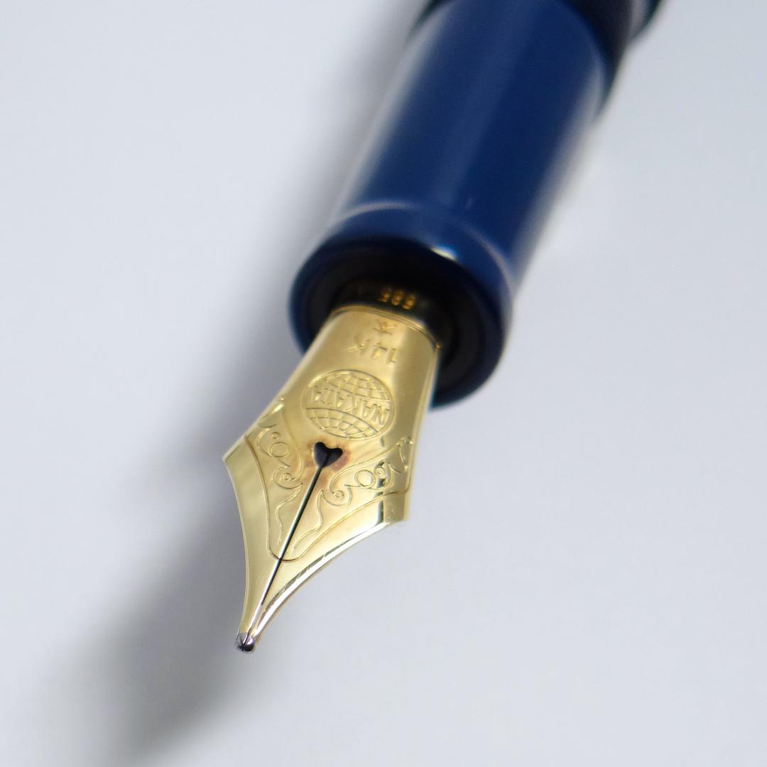 【旧型・希少品】中屋万年筆 NAKAYA シガーロング 菖蒲 漆 14K太字B