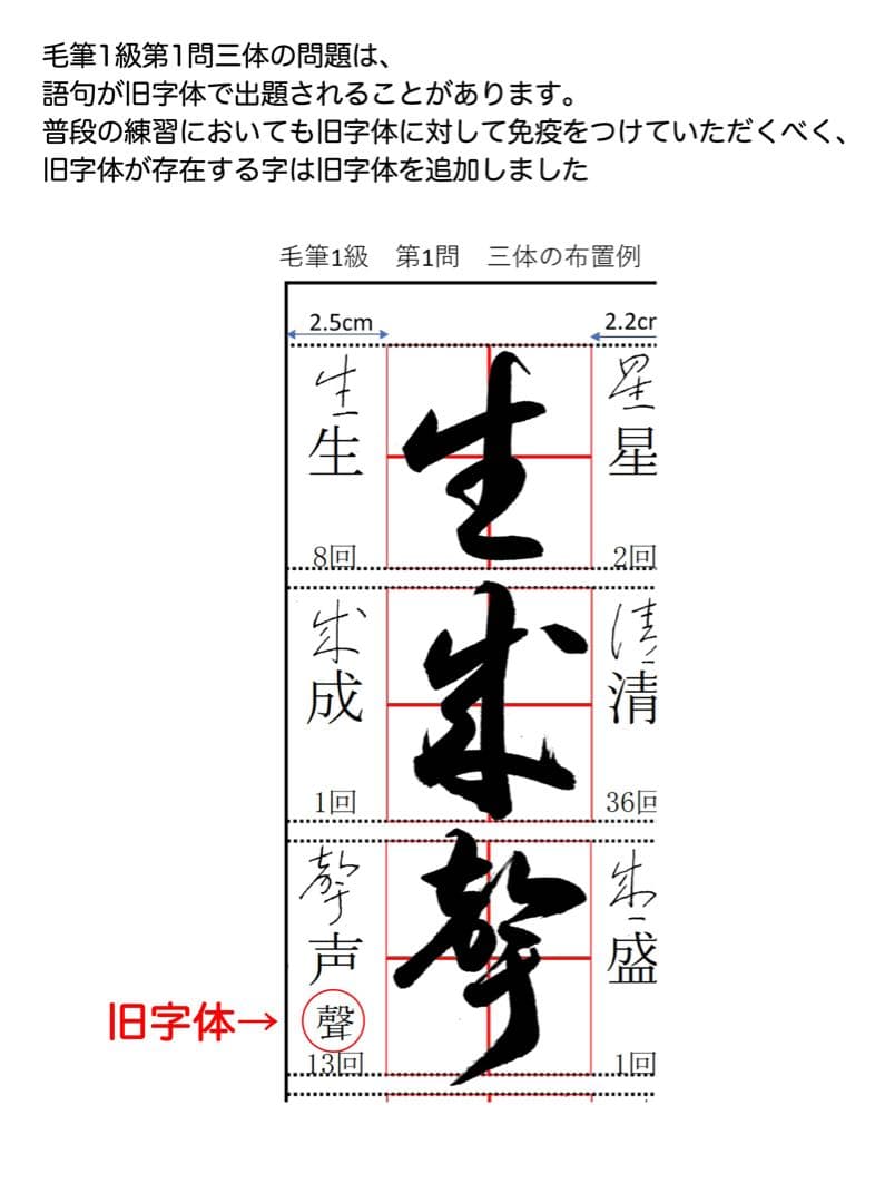 【10%オフ】毛筆1級第1問お手本集＋硬筆1級 第2問 楷行草の頻出語句お手本