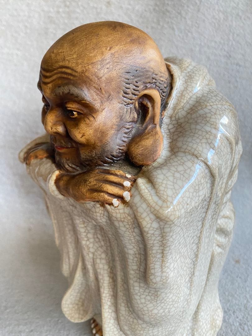 【七福神】布袋尊の置物（敷板付き）