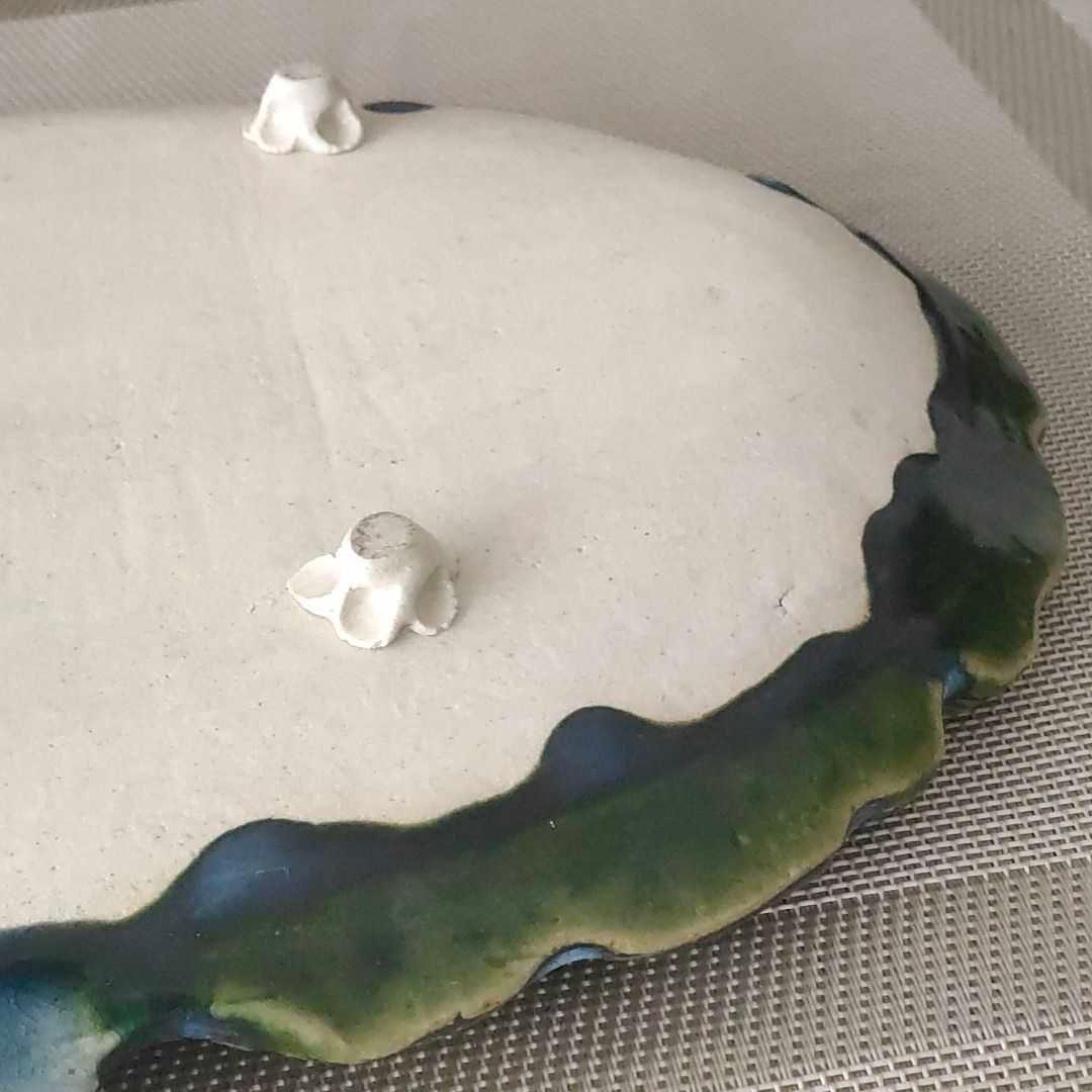 織部釉彩　皿
